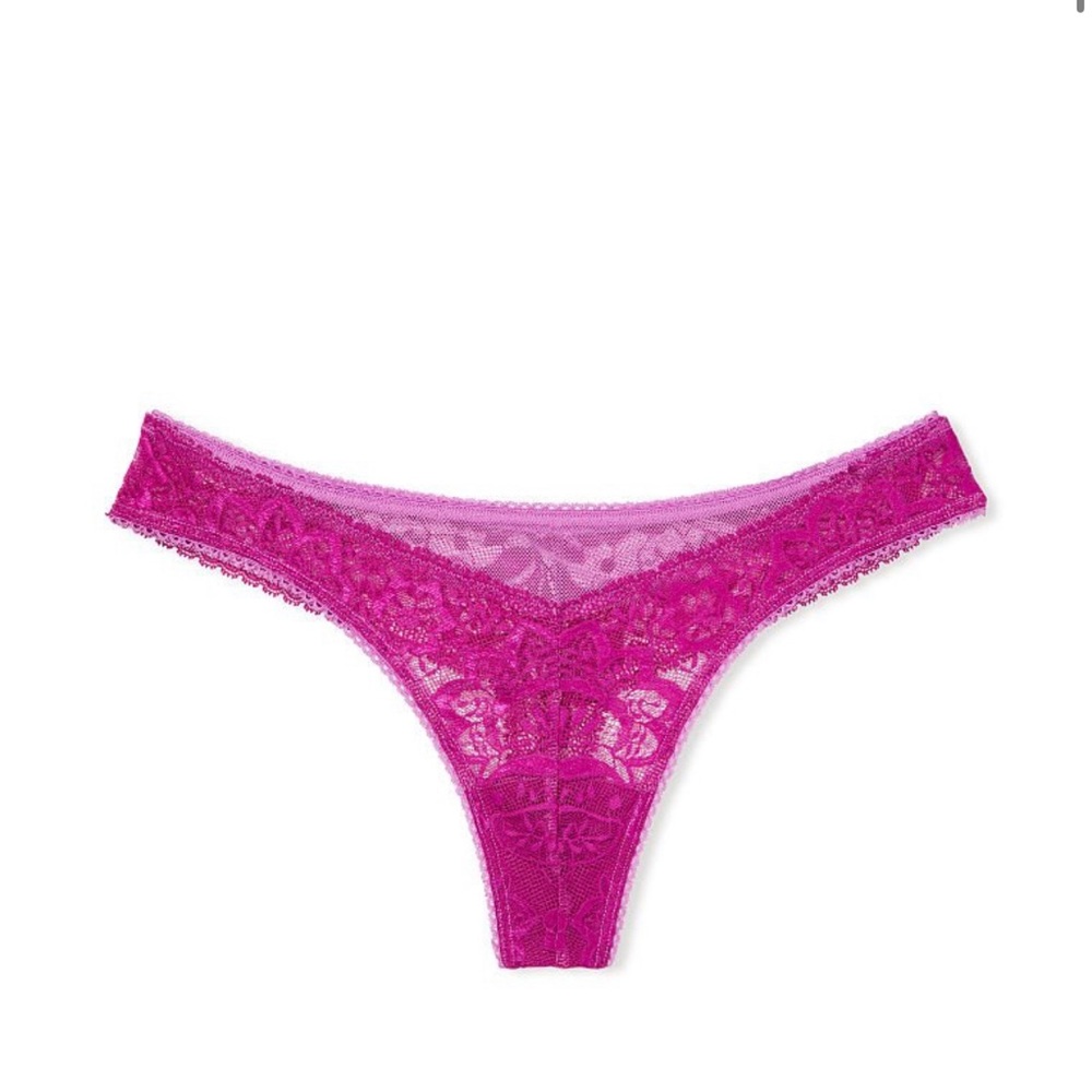 Victoria’s Secret Lace Mesh Thong Panty